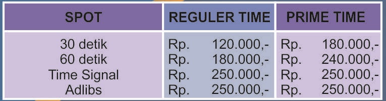 Tarif Iklan 1